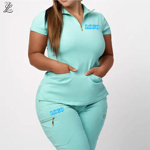 Custom Long Sleeve Classic Fit Jaqueta Médica Médico Médico Pescoço Uniforme Enfermeira Enfermagem Jaquetas Médicas Lab Scrub para As Mulheres - Product Image 1