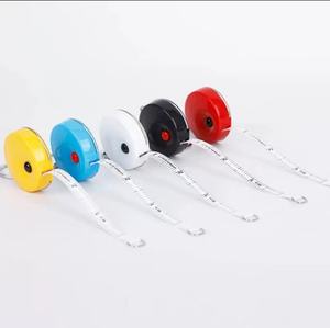 Nastro di misurazione della vita Bmi blu calcolatrice acciaio tessuto retrattile Autoscdual colore Opp borsa regalo promozione 7.5mm - Product Image 3