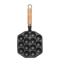 Poffertje en fonte avec LOGO personnalisé de la Chine Fournisseur japonais Pan Escargot Maker Fonte Teppanyaki Pan Egg Puffs Pan Pan
