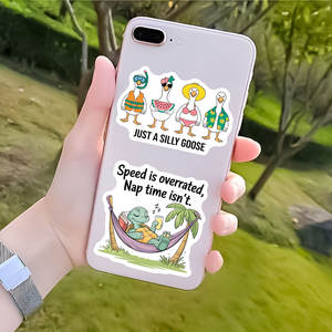 50 Pegatinas Divertidas de Animales de Dibujos Animados con Texto en Inglés <span class=keywords><strong>para</strong></span> Decorar Equipaje y Botellas, Pegatinas de Memes Humorísticos - Product Image 6