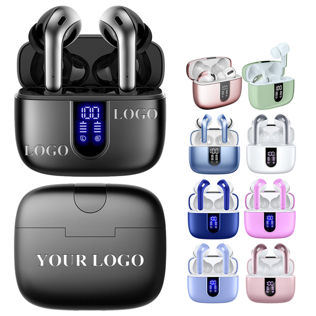 High Quality Custom Logo Bluetooth Earphones TWS Wireless Earbuds Stereo Headset 5.3 Sport Noise Cancelling Mini Earphone Gift