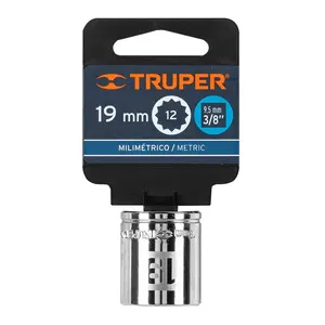 BOX 6 Douille 19 mm, 12 points, entraînement 3/8 po, TRUPER - Product Image 4