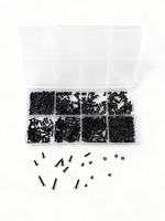 Kit de 780 vis métriques en acier pour réparation d'ordinateurs portables, noir, mini, micro, à tête cruciforme, plate et fraisée, avec écrous et boulons