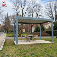 Pergola extérieure en aluminium Pavillon de jardin Gazebo motorisé étanche en aluminium pour l'extérieur