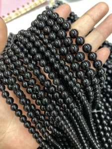 2024 Genuine <strong>Black</strong> Obsidian Crystal <strong>Bead</strong> 4mm <strong>6mm</strong> 8mm 10mm 12mm Smooth Round <strong>Beads</strong> for Bracelets Jewelry Making - Product Image 3