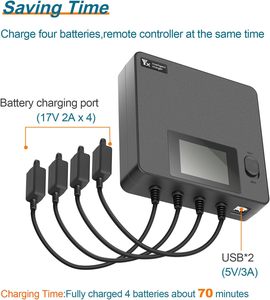 Cargador con Pantalla LCD para Avata 2, Compatible con Avata 2, Centro de Carga Rápida Multiparalela 6 en 1 para Baterías Avata 2 LC - Product Image 2