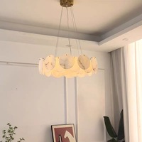 Lustres de restaurant en fer forgé de luxe léger français, longueur moyenne, pour hôtels, villas, bars, salles de thé, luminaires décoratifs de designer