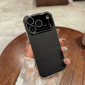 Nueva Funda Original de Cuero y Cristal para Teléfono Móvil iPhone 17 Air 16 Pro Max, con Protección de Lente de Cámara Electrochapada y Parte Trasera de TPU a Prueba de Golpes - Product Image 5