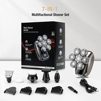 Kit de toilettage électrique 6-en-1 : Rasoir, tondeuse, tondeuse corporelle, brosse nasale, masseur, étanche IPX6, USB, kit de coupe personnalisé