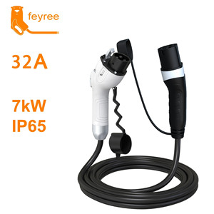Feyree 7kW Type2 To Type1 Electric Car <b>Charging</b> Cable 32A <b>Fast</b> <b>Charging</b> Single Phase TPU Cable for Electric Car Charger Station - Product Image 1