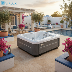 VIRLUX Moderner, maßgefertigter Whirlpool-Kombipool mit 25 Düsen, freistehend, aus Acryl, CE- und SAA-zertifiziert, Bestseller in Europa und Amerika - Product Image 1