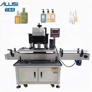 Automatic High speed PLC control jar capping machine Cosmetics Glass Spray plastic water oil PET Bottle screw crimping Equipment