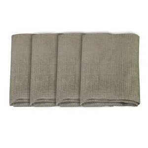 Wholesale Linen Waffle Towels Stone washed Pure Linen Waffle checker kitchen Tea Towels customized size for Home Hotel Use