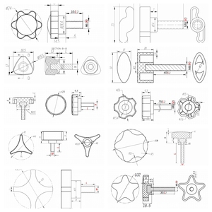 สกรูหัวหัวแม่มือพลาสติก5/16 1/2 M3 M4 M5 M8 M10 304สแตนเลสด้วยตนเองสกรูหัวพ<span class=keywords><strong>ล</strong></span>าสติก - Product Image 4