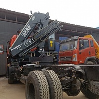 Grue de camion hydraulique 5 tonnes, grue à flèche articulée montée sur camion, provenant d'un fabricant chinois