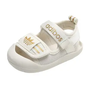 6-12 месяцев Лидер продаж 0-3 черный белый спортивный стиль модная летняя обувь для малышей Сандалии