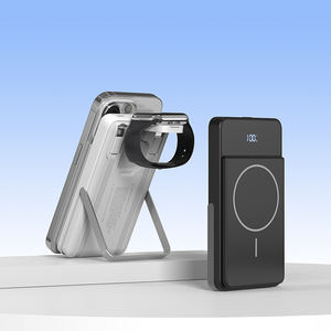 Cargador Portátil Magnético 2 en 1 para iPhone, 10000 mAh, con Indicador LED, Cargador para Relojes, Batería de Litio-Polímero, Tipo-C - Product Image 1