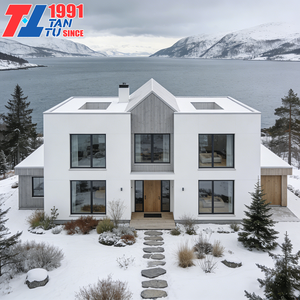 บ้านสำเร็จรูปดีไซน์ใหม่ วิลล่า 2 ห้องนอน โครงสร้างเหล็กเบา มาตรฐาน US บ้านเหล็กเคลื่อนย้ายได้ บ้านพักชั่วคราว บ้านวิลล่าเหล็กสำเร็จรูป - Product Image 1