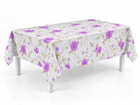 Nappes carrées Xin Shu gris et rose pour tables de 132*178 cm - Nappes jetables et imperméables pour tables de 3 pieds x 5 pieds