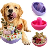 Jouet d'enrichissement pour animaux de compagnie à alimentation lente, bol de léchage et d'alimentation en silicone de qualité alimentaire en forme de champignon