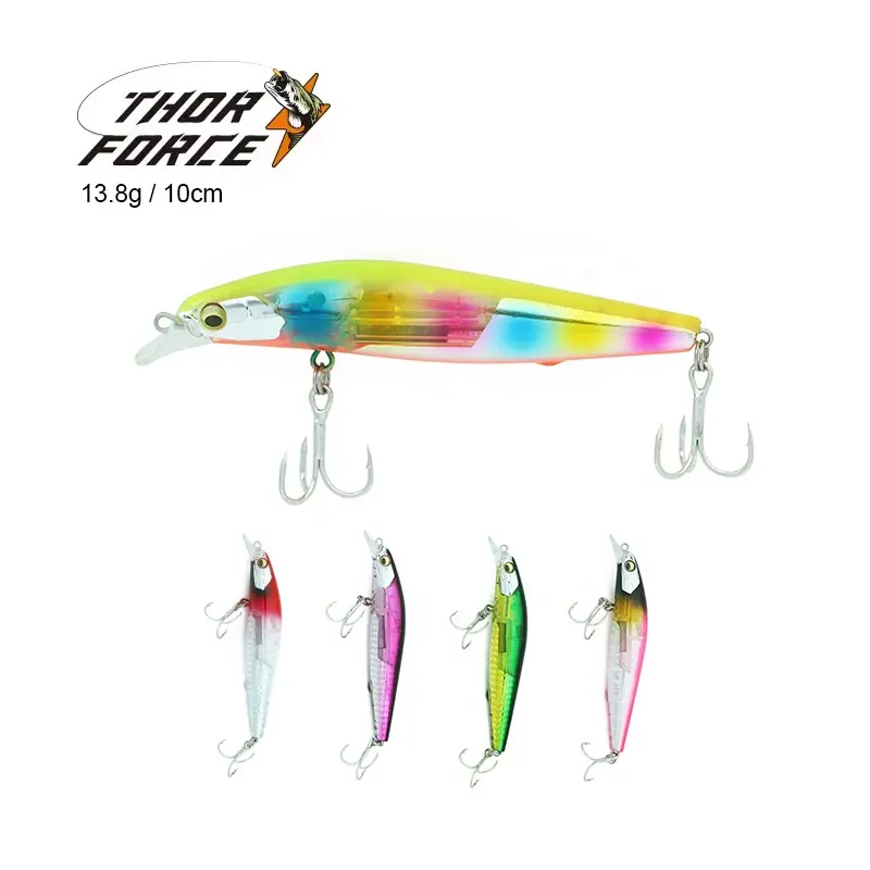 Slow Sinking Minnow High-quality Blade Provides Continuous Flashing And Vibration Which Attracts Fish Three Hook