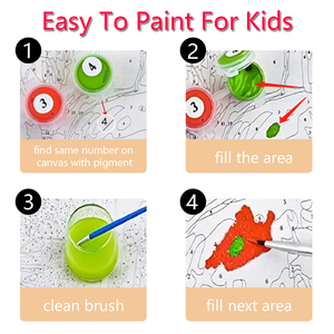 Kid Hand <span class=keywords><strong>Painted</strong></span> <span class=keywords><strong>DIY</strong></span> Acrylic Spaceman số sơn dầu canvas pinewood khung cho sơn acrylic - Product Image 4