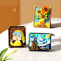 Peintures Célèbres Blocs de Construction Micro ABS 20 Pièces Mosaïque Pixel Artistique Jouet Éducatif DIY Cadeau pour Enfants de 8 Ans et Plus