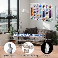 Boîte de collection moderne et écologique en acrylique pour le rangement et la présentation de pointes de flèches et de cristaux minéraux