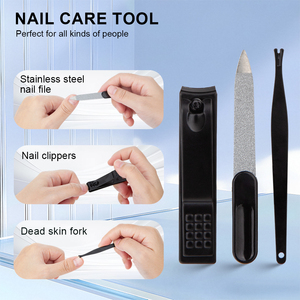 Custom Portable Manicure Set Stainless Steel <b>Nail</b> Scissors Travel Household Personal Care Tool <b>Kit</b> With Washbag - Product Image 2