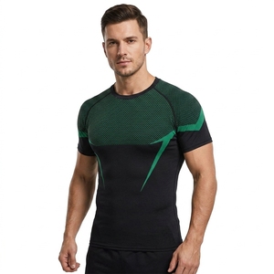 T-shirt Sportiva da Uomo Stile Americano con Stampa Squalo, Manica Corta, 180 Grammi, Traspirante, Elastica, ad Asciugatura Rapida per Fitness all'Aperto - Product Image 4