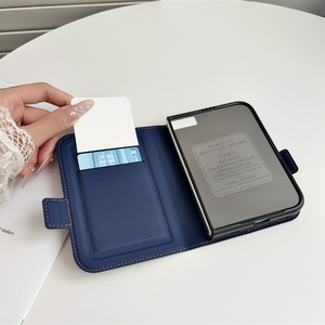 เคสหนังแม่เหล็กแบบมีช่องใส่บัตรพร้อมวงแหวนหมุนได้ 360 องศา สำหรับ iPhone Ultra ป้องกันรอยขีดข่วน กระจกด้านหน้า รองรับการชาร์จไร้สาย - Product Image 3