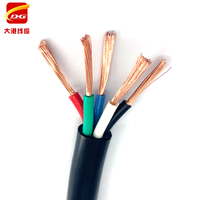 Kabel Daya RVV 2 3 4 5 Core H05VV-F Konduktor Tembaga Kabel Fleksibel 1 1.5 2.5 4 6mm Kabel Listrik AWG 4 6 8 10 12