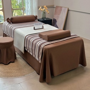 Juego de Ropa de Cama de Lujo de 4 Piezas para Salón de Belleza, Sábanas y <span class=keywords><strong>Funda</strong></span> de Edredón Especiales para Tratamientos de Masaje, con Logotipo Personalizado - Product Image 3