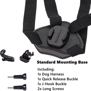 <span class=keywords><strong>Harness</strong></span> Vest Anjing yang Lembut dan Dapat Disesuaikan dengan 2 Basis Pemasangan untuk Fiksasi Dada dan Punggung Hewan Peliharaan untuk Semua Model <span class=keywords><strong>Gopro</strong></span> Hero - Product Image 6