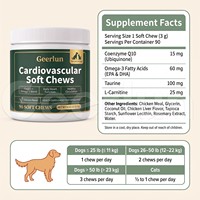 OEM ODM Friandises à mâcher moelleuses pour chiens et chats, saveur poulet, 90 unités, soutien cardiovasculaire, CoQ10, Oméga 3, complément vitalité pour animaux de compagnie