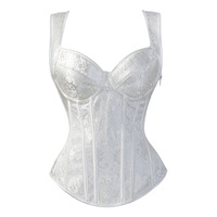Corset bustier en cuir tressé grande taille pour femme, dos nu avec fermeture éclair, broderie, compression élevée, sans couture, maintien moyen