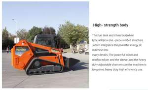W7100T ราคาถูกราคา Bagger แทร็คโหลดลื่นไถลคัดท้าย Skidsteer สำหรับขาย - Product Image 5