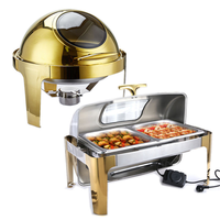 Ensemble de chauffe-plats en acier inoxydable pour buffet de restauration d'hôtel et de restaurant