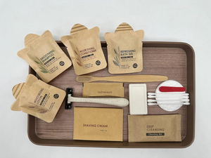 Eco Friendly Hotel Amenities Kit Biodegradable Bamboo Toothbrush Supplies Luxury Room Guest Amenities <b>Set</b> - Product Image 4