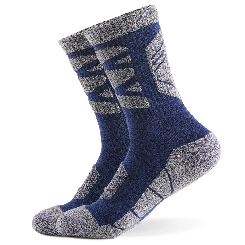Bulk wholesale men warm hiking socks winter warm fuzzy sports boot running socks