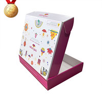Boîte cadeau blanche et rose avec logo personnalisé et impression couleur pour la vente en gros de cosmétiques et de cadeaux