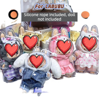 Étui de protection transparent pour la série de poupées Labubu Kitty – Coque de présentation transparente anti-poussière pour peluches et porte-clés