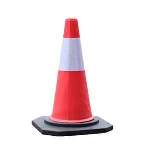 <b>EVA</b> Rubber Traffic Cone 50cm High Mouth Type Road Barrier For Outdoor Use - Product Image 2