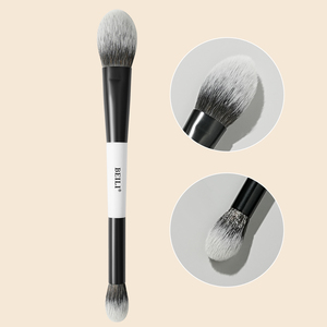 Brochas de Maquillaje Profesionales de Doble Punta, Mango Blanco, Virola Negra, Brocha de Maquillaje Vega - Product Image 1