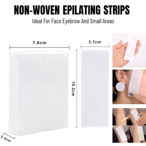 Bandes de <span class=keywords><strong>cire</strong></span> dépilatoire non tissées jetables 100 pièces/paquet pour l'épilation des petits <span class=keywords><strong>sourcils</strong></span> faciaux épilation papier salon de beauté - Product Image 2