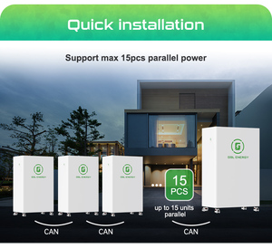 แบตเตอรี่ GSL ENERGY ขนาด 15 กิโลวัตต์ชั่วโมง แบบเคลื่อนย้ายง่าย แบตเตอรี่สำรองพลังงาน Lifepo4 15 กิโลวัตต์ชั่วโมง แบตเตอรี่ลิเธียมไอออน 48 โวลต์ 300 แอมป์ชั่วโมง พร้อมล้อ - Product Image 4