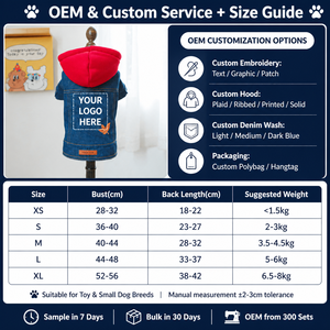 Vêtements <span class=keywords><strong>pour</strong></span> chiens et chats : Manteau en jean mignon <span class=keywords><strong>pour</strong></span> chiot, décontracté, à deux pattes, printemps-automne, <span class=keywords><strong>pour</strong></span> petites races - Vente en gros usine - Product Image 5