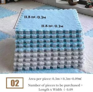 1pcs EVA lồng vào nhau gạch thảm mềm xù xì Fluffy Non-Slip hiện đại 1cm dày thảm sàn đầy màu sắc thảm cho phòng khách - Product Image 5