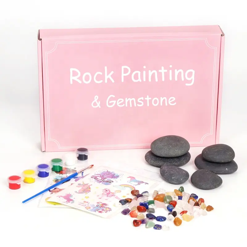 DIY Rock Stone Painting Set Arts And Crafts Educational Toys for children