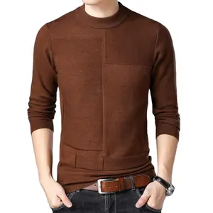 Grosir Sweater 2022 Musim Dingin Natal Pria Sweater Pullover Pria Warna Solid Turtleneck Pull Homme Pakaian Pria